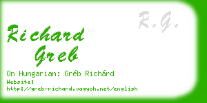 richard greb business card